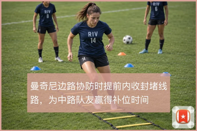 曼奇尼边路协防时提前内收封堵线路，为中路队友赢得补位时间